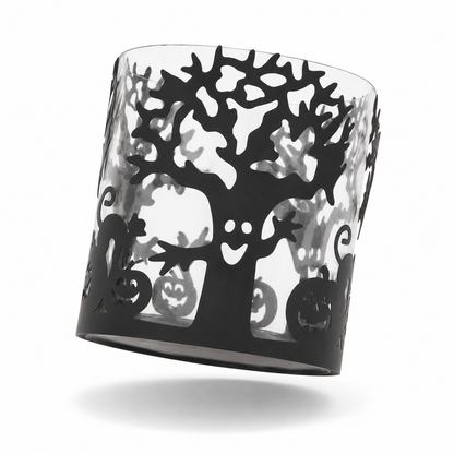 Halloween Glass Candle Holder