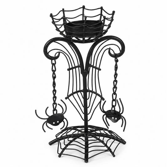 Halloween Spider Web Candle Holder Stand