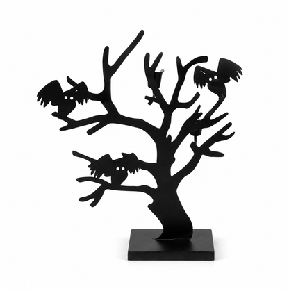 Halloween Owl Tree Candle Holder Stand