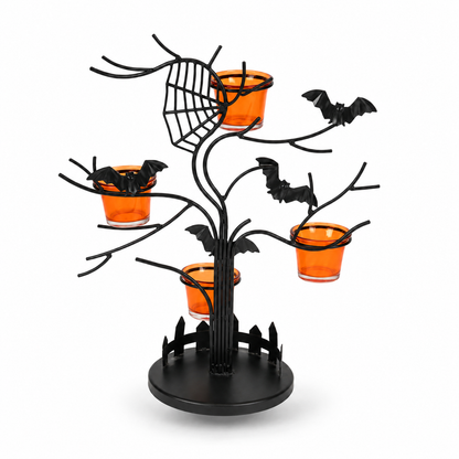 Halloween Tree Tealight Candle Holder Stand