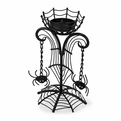 Halloween Spider Web Candle Holder Stand