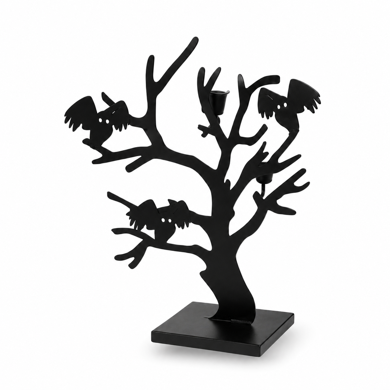 Halloween Owl Tree Candle Holder Stand