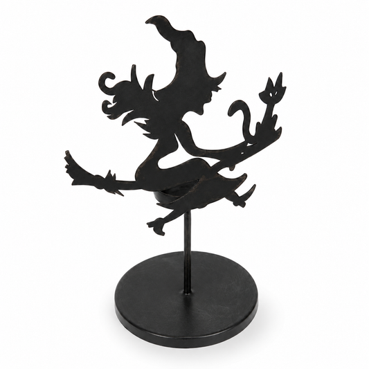 Halloween Witch Metal Candle Holder