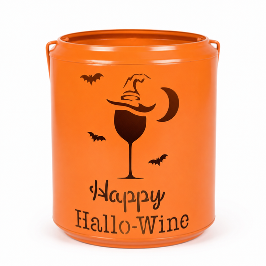 Happy Hallo-Wine Halloween Candy Bucket