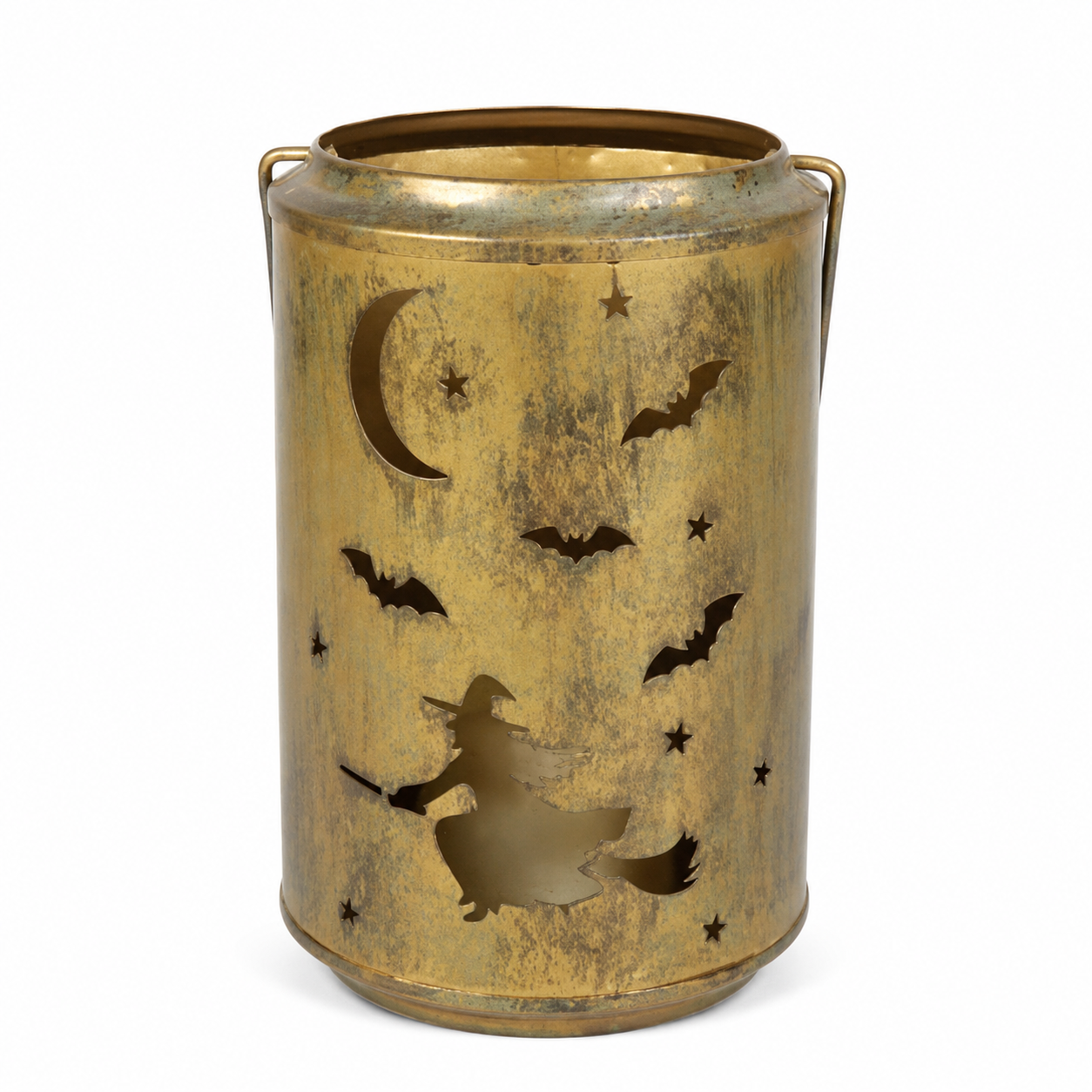 Vintage Gold Halloween Candle Lantern Holder