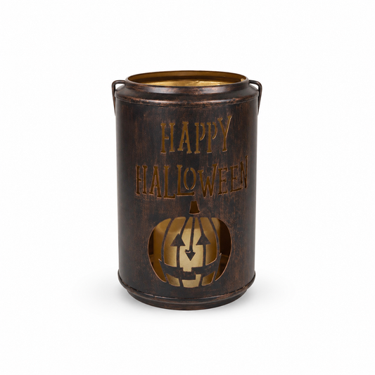 Happy Halloween Pumpkin Candle Lantern Holder
