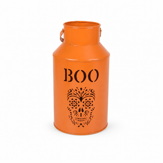 Halloween BOO Skull Lantern Candle Holder