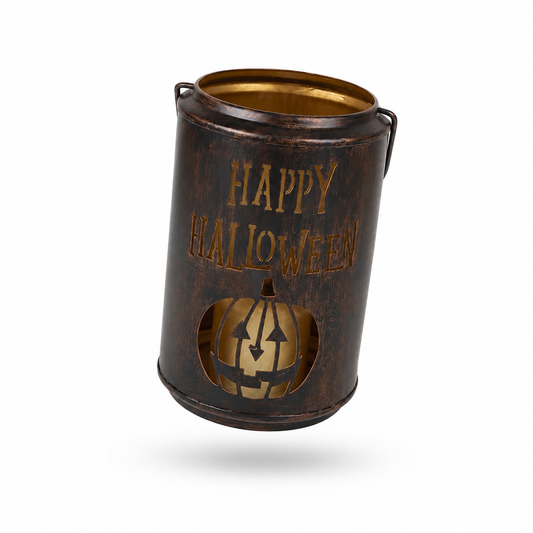 Happy Halloween Pumpkin Candle Lantern Holder