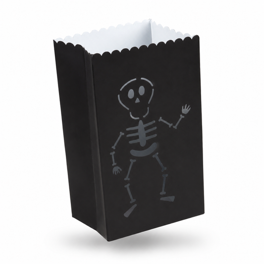 Halloween Skeleton Metal Luminary Lantern Bag