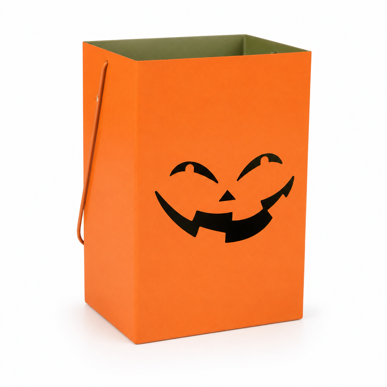 Orange Halloween Metal Lantern Bag