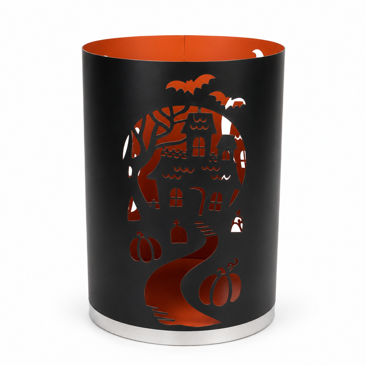 Black Metal Haunted House Halloween Lantern