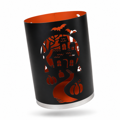 Black Metal Haunted House Halloween Lantern