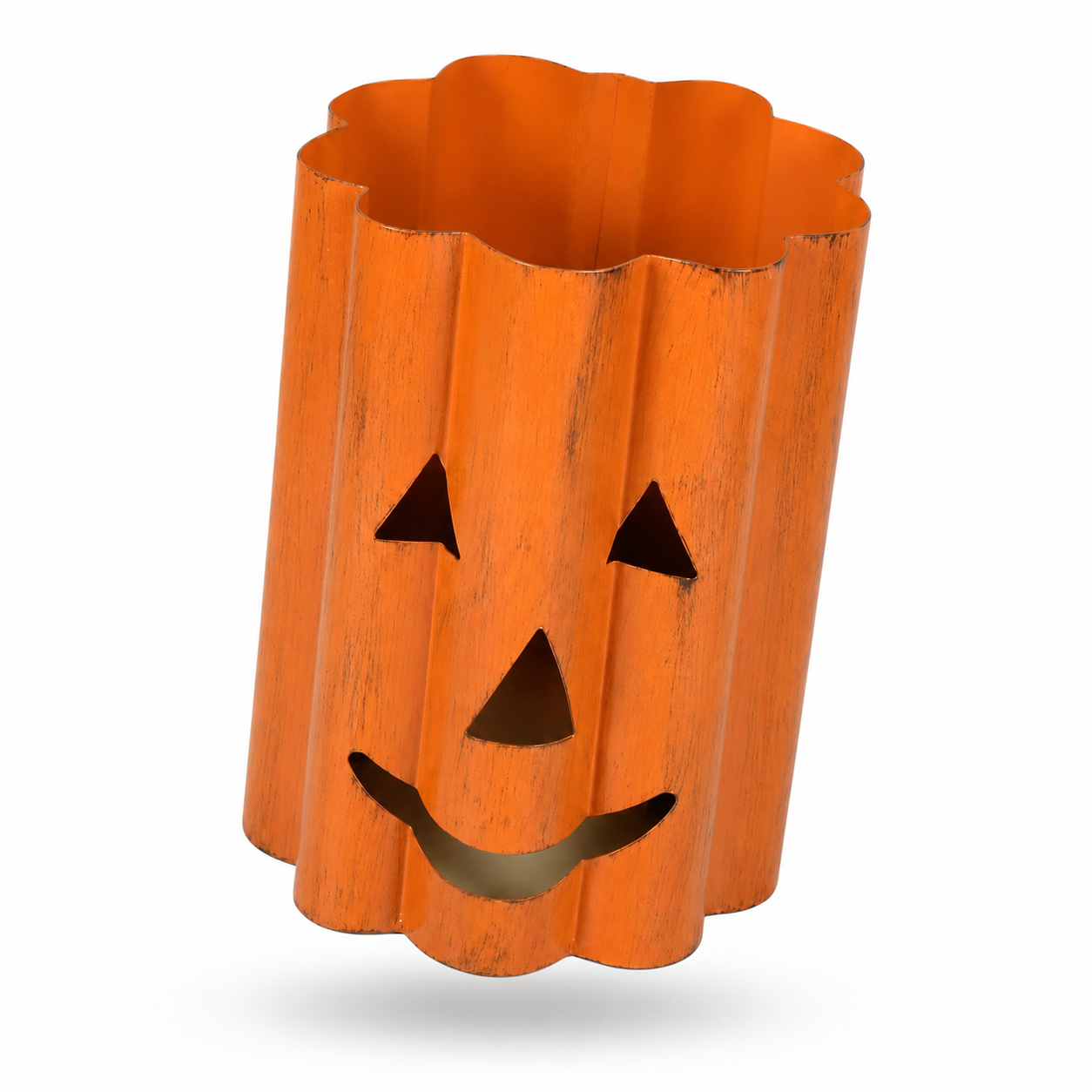 Halloween Pumpkin Face Metal Lantern