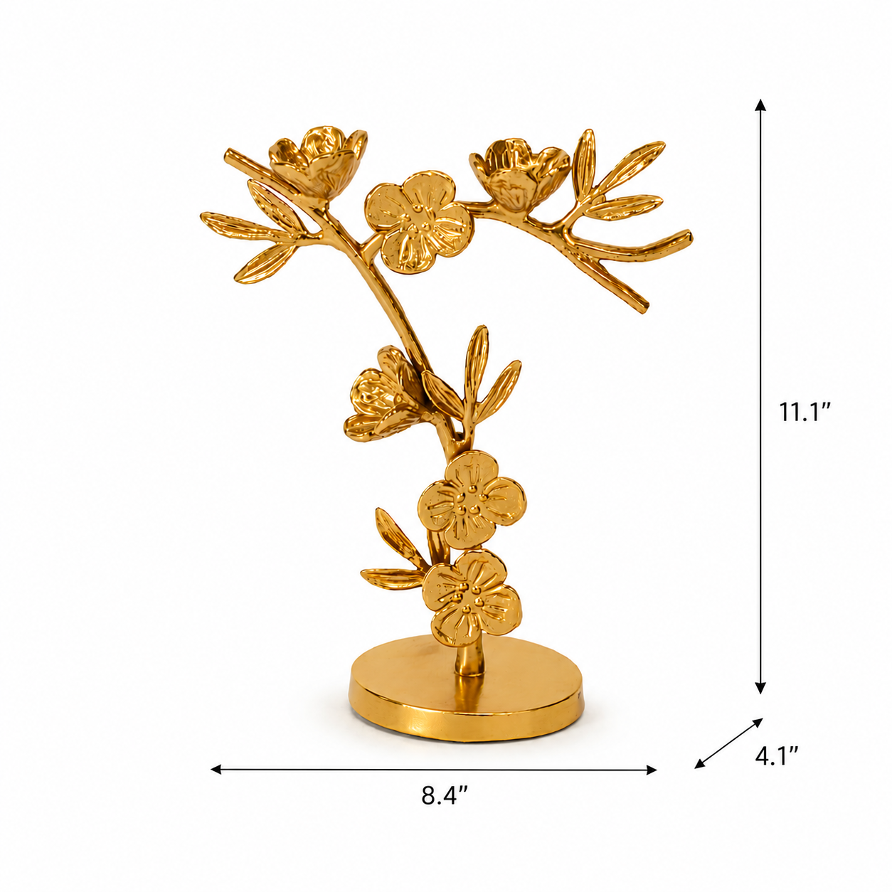 Metal Flower Accent Figurine