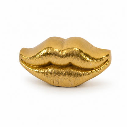 Gold Lips Decorative Sculpture
