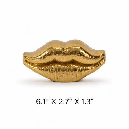 Gold Lips Decorative Sculpture
