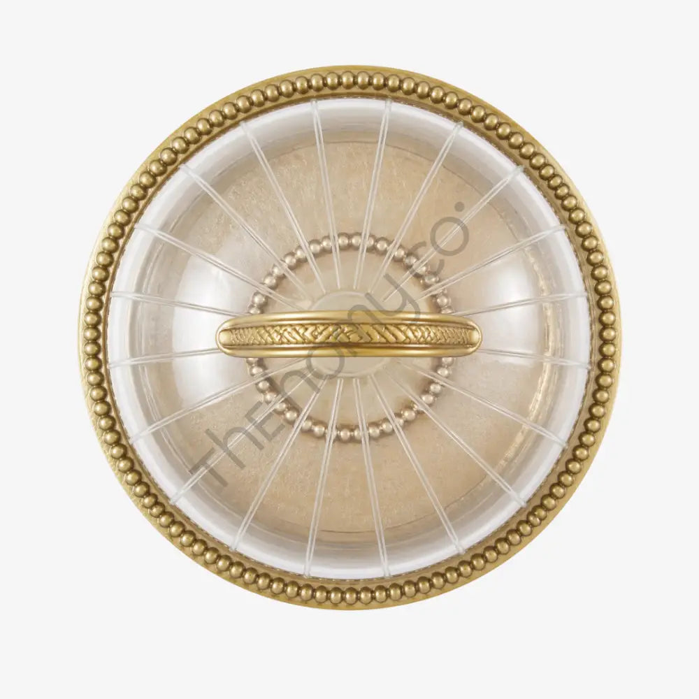 Beaded Cake Stand with Glass Dome Lid - Cake Stands