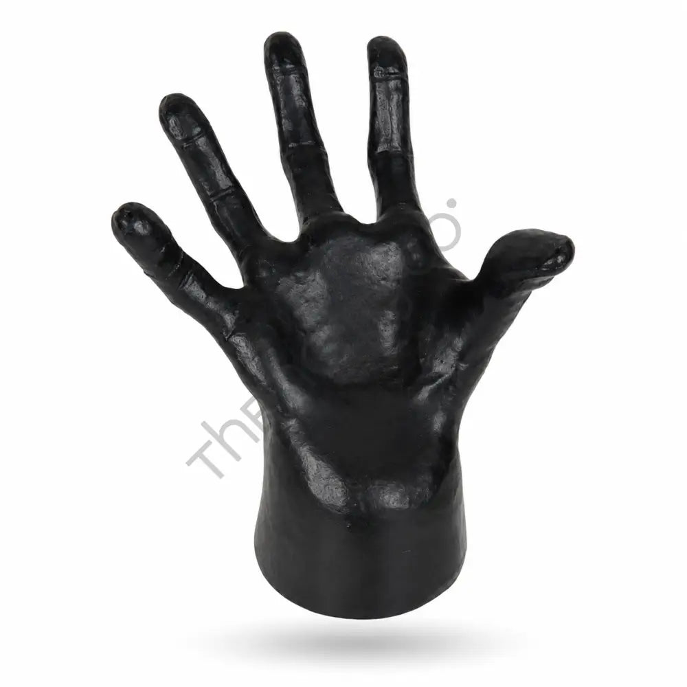 Modern matte black hand sculpture for gothic and contemporary tabletop decor. - 2