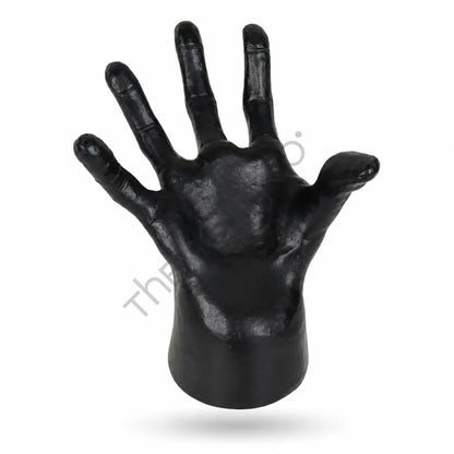 Modern matte black hand sculpture for gothic and contemporary tabletop decor. - 2