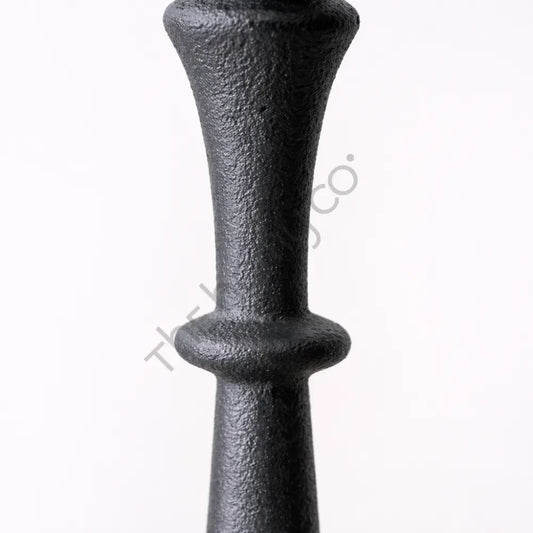 Elegant matte black metal taper candle holder set for sophisticated dining table and home interior decor. - 2