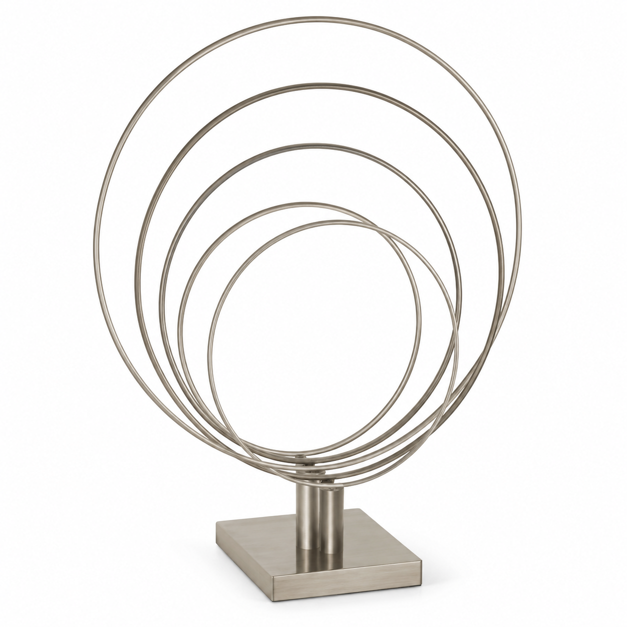 Modern Metal Ring Sculpture