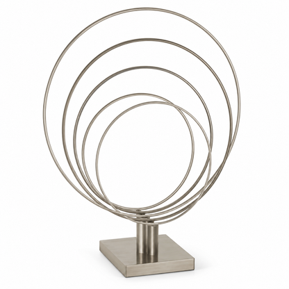 Modern Metal Ring Sculpture