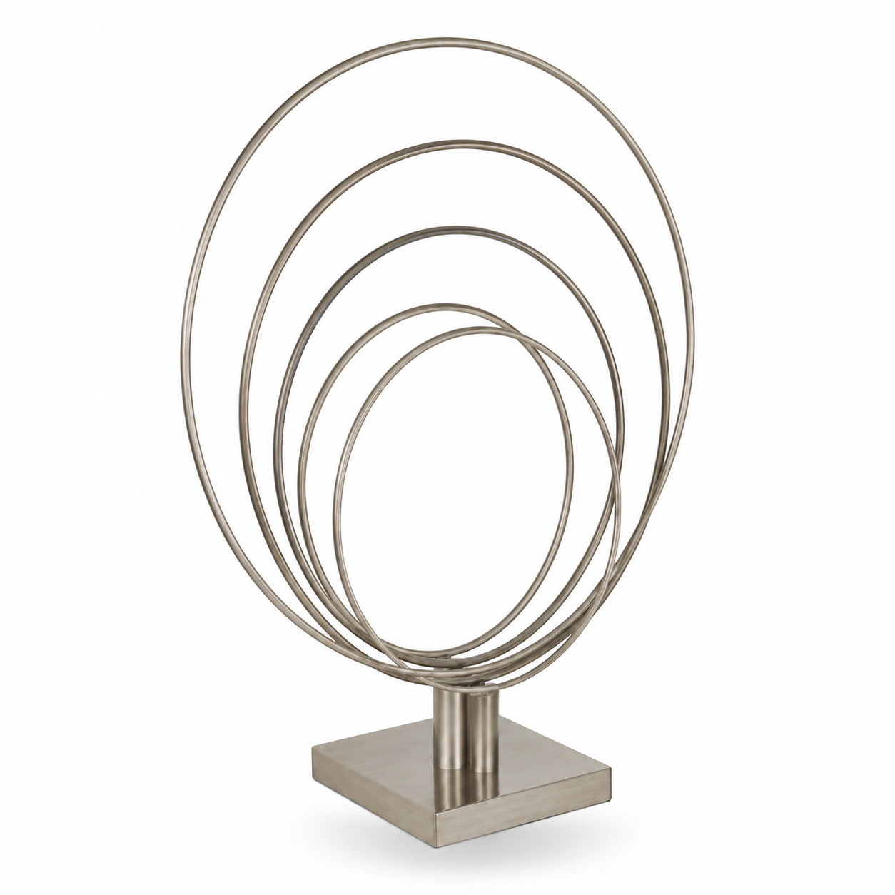 Modern Metal Ring Sculpture