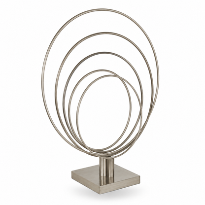 Modern Metal Ring Sculpture