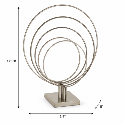 Modern Metal Ring Sculpture