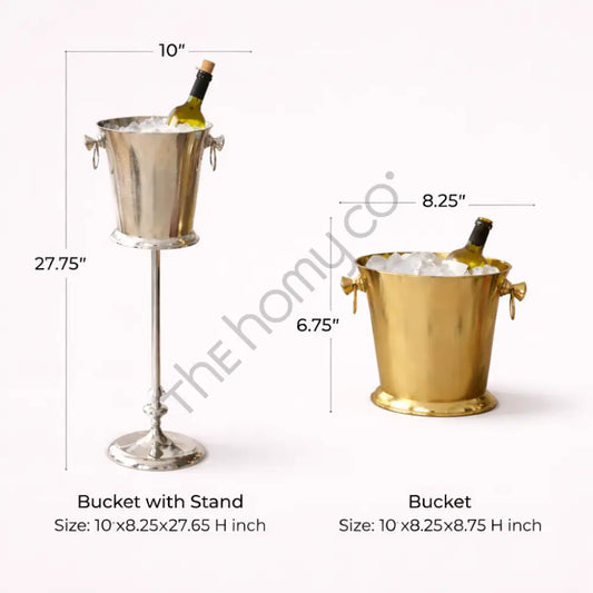 Champagne Ice Bucket with Stand | Wine Cooler for Bar & Entertaining - Bar