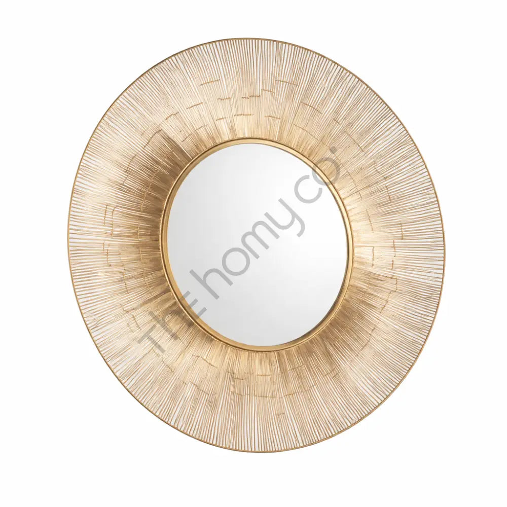 Decorative Gold Round Mirror - Mirrors