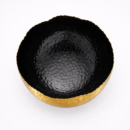Designer Hammered Metal Bowl | Decorative Centerpiece for Home & Office Decor