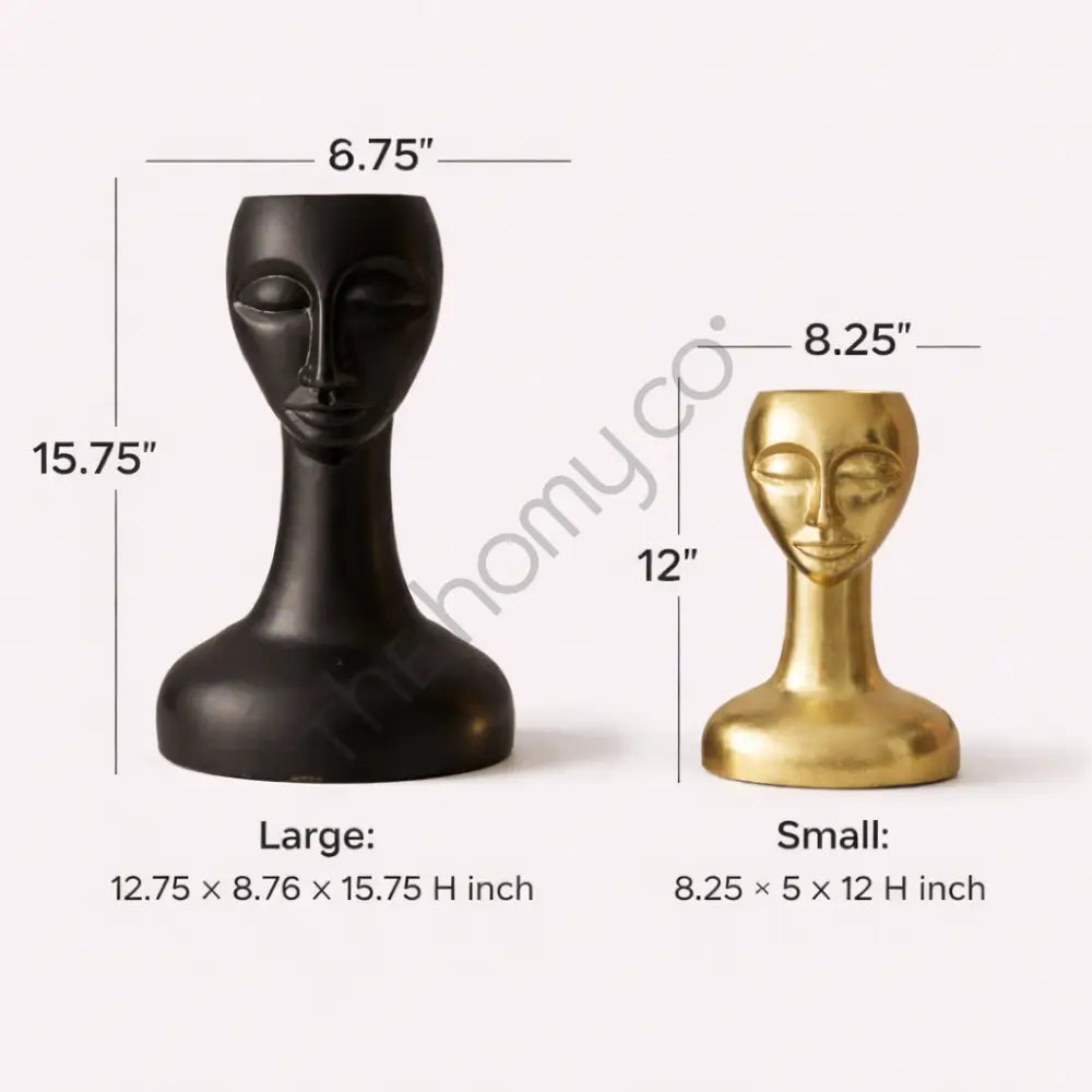 Face Vase Decorative Set for Tabletop Shelf & Home Decor - Vases