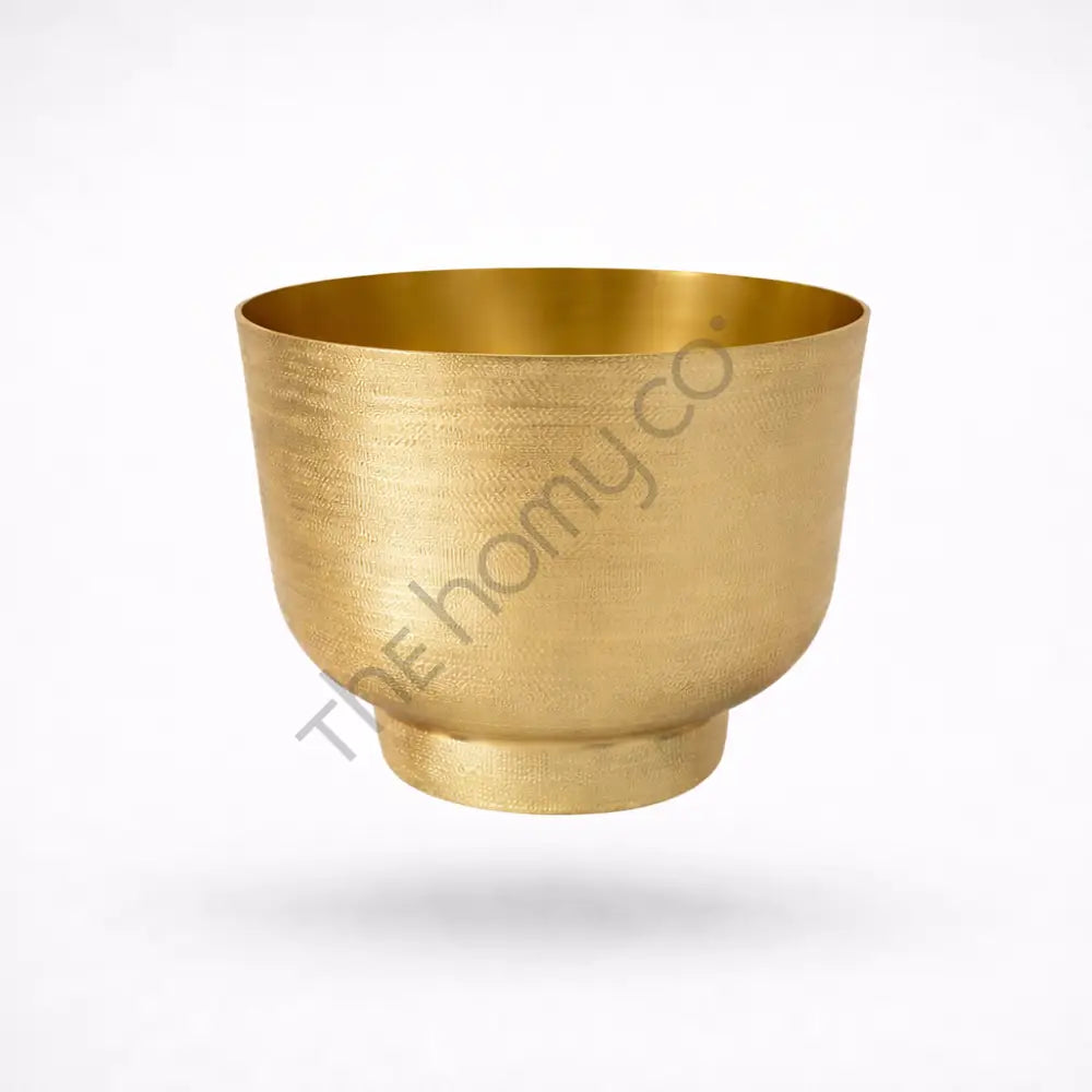 Gold Metal Decorative Bowl | Modern Centerpiece Bowl for Dining Table & Home Decor - Platter