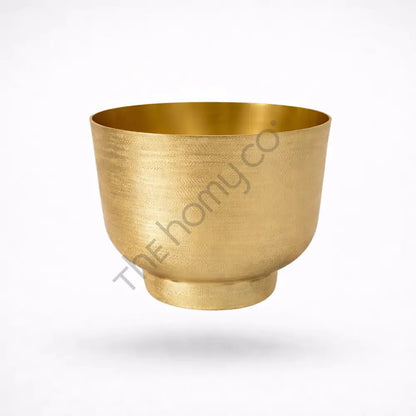 Gold Metal Decorative Bowl | Modern Centerpiece Bowl for Dining Table & Home Decor - Platter