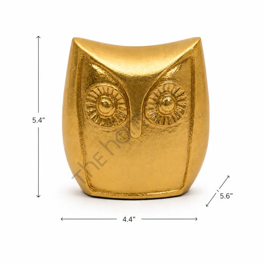 Elegant gold owl shaped decorative bowl and storage dish for home decor. - 2