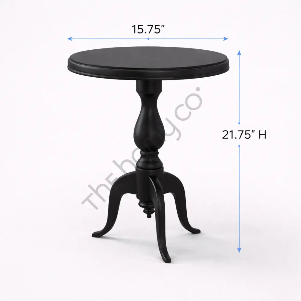 Gold round luxury side table with a pedestal base for living room and bedroom home decor. - 4