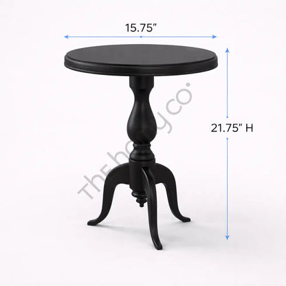 Gold round luxury side table with a pedestal base for living room and bedroom home decor. - 4