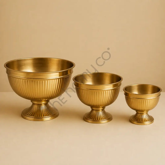 Gold/Silver Ice Bucket - Metal Pedestal Wine & Ice Buckets - Champagne Buckets