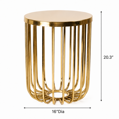 Round Pedestal End Table