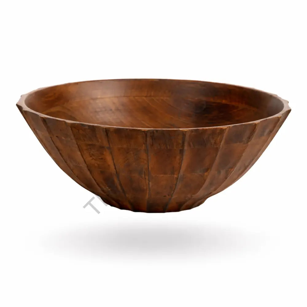Handcrafted Wooden Serving Bowl – Decorative Wood Salad Bowl - Wooden Bowl