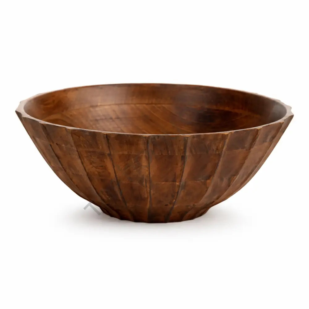 Handcrafted Wooden Serving Bowl – Decorative Wood Salad Bowl - Wooden Bowl