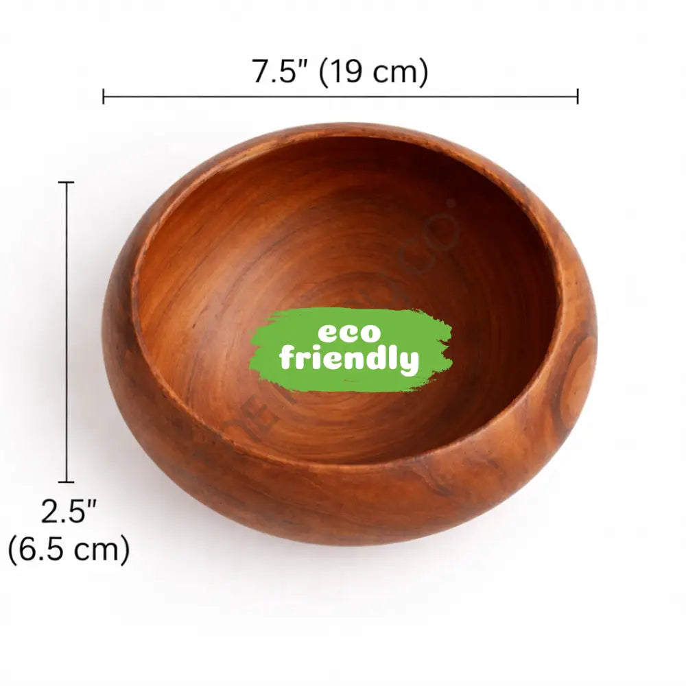Handcrafted wooden serving bowl with natural wood grain for salads and fruits in a rustic kitchen setting. - 4