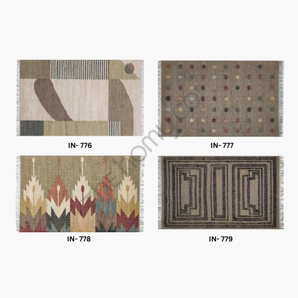Handwoven Jute Kilim Rugs | Eco Friendly Jute Kilim Carpet - Rugs