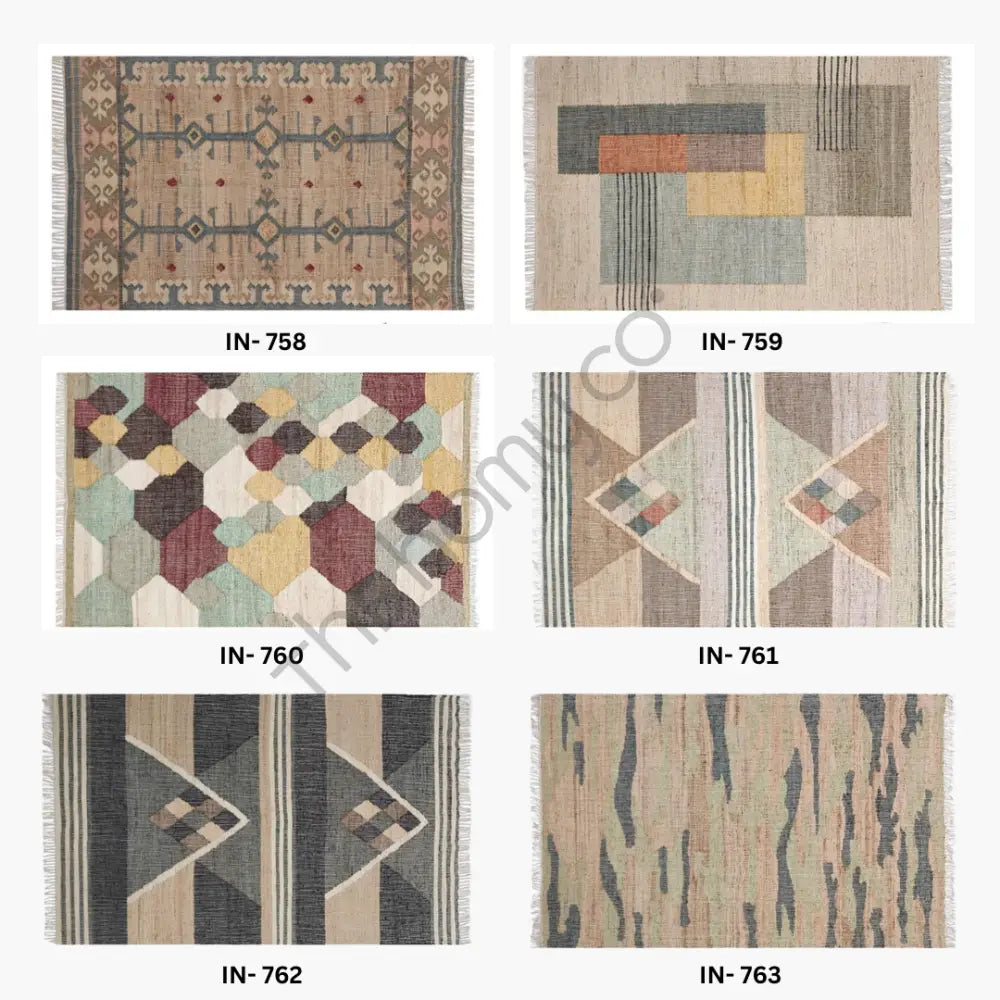 Handwoven Jute Kilim Rugs | Eco Friendly Jute Kilim Carpet - Rugs