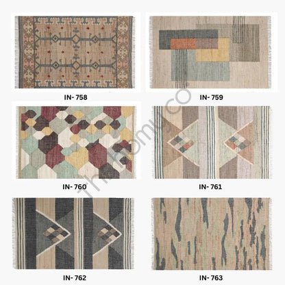 Handwoven Jute Kilim Rugs | Eco Friendly Jute Kilim Carpet - Rugs