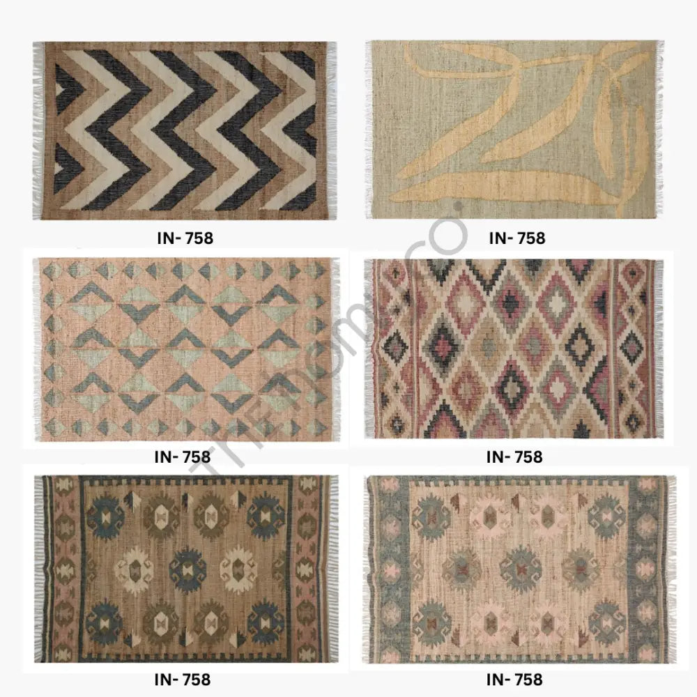 Handwoven Jute Kilim Rugs | Eco Friendly Jute Kilim Carpet - Rugs