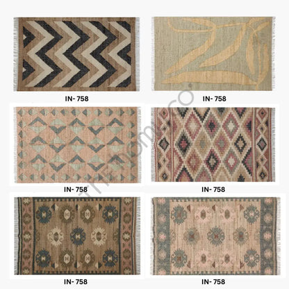 Handwoven Jute Kilim Rugs | Eco Friendly Jute Kilim Carpet - Rugs