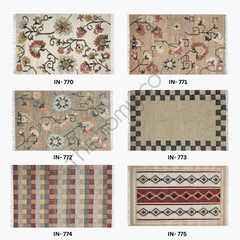 Handwoven Jute Kilim Rugs | Eco Friendly Jute Kilim Carpet - Rugs
