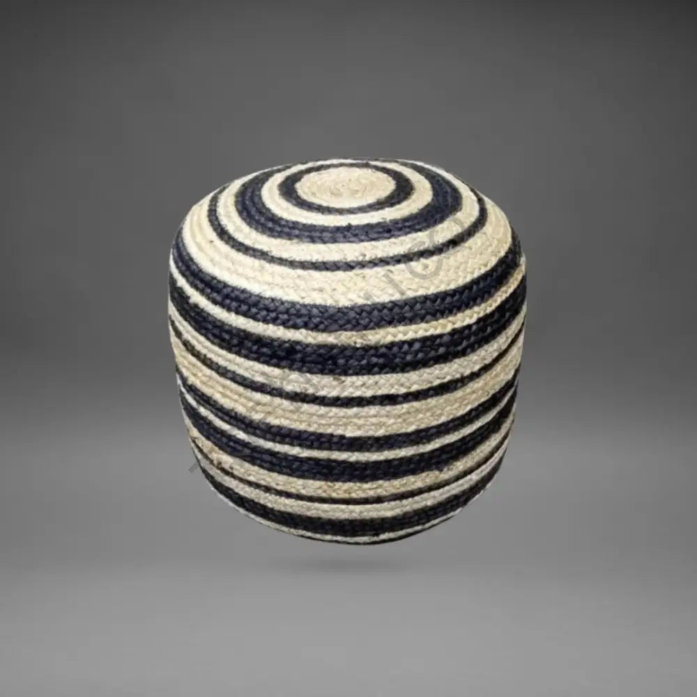 Handwoven Jute Pouf Ottoman Cube | Home Décor Seating - Poufs